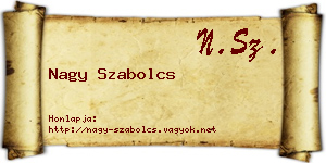 Nagy Szabolcs névjegykártya