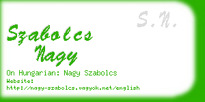 szabolcs nagy business card